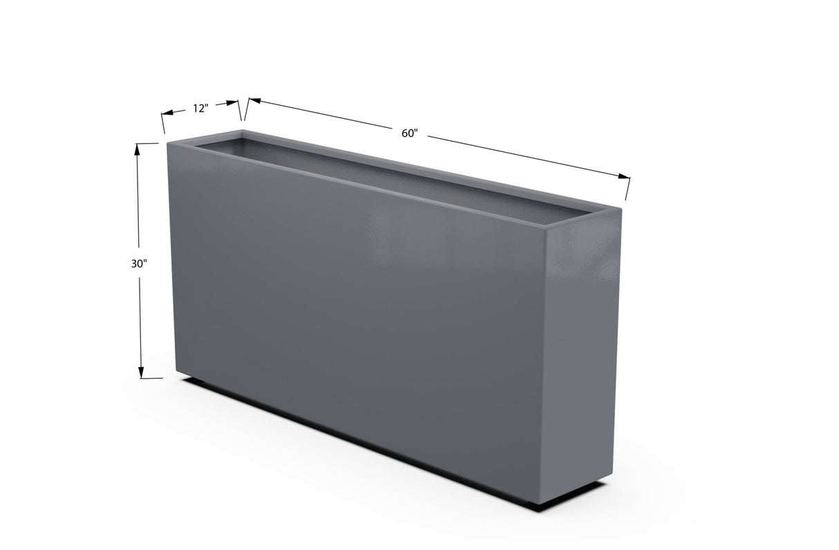 Aluminum Rectangular Planter – 30" Height - Plantercraft