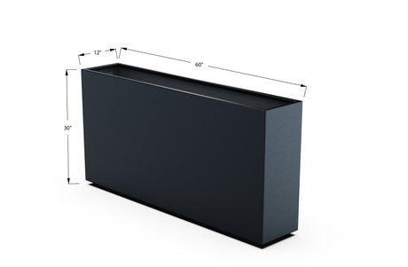 Aluminum Rectangular Planter – 30" Height - Plantercraft