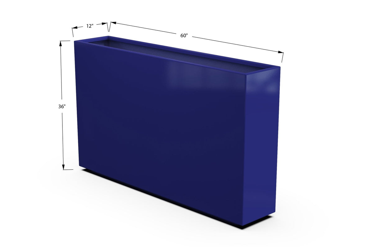 Aluminum Rectangular Planter – 36" Height - Plantercraft