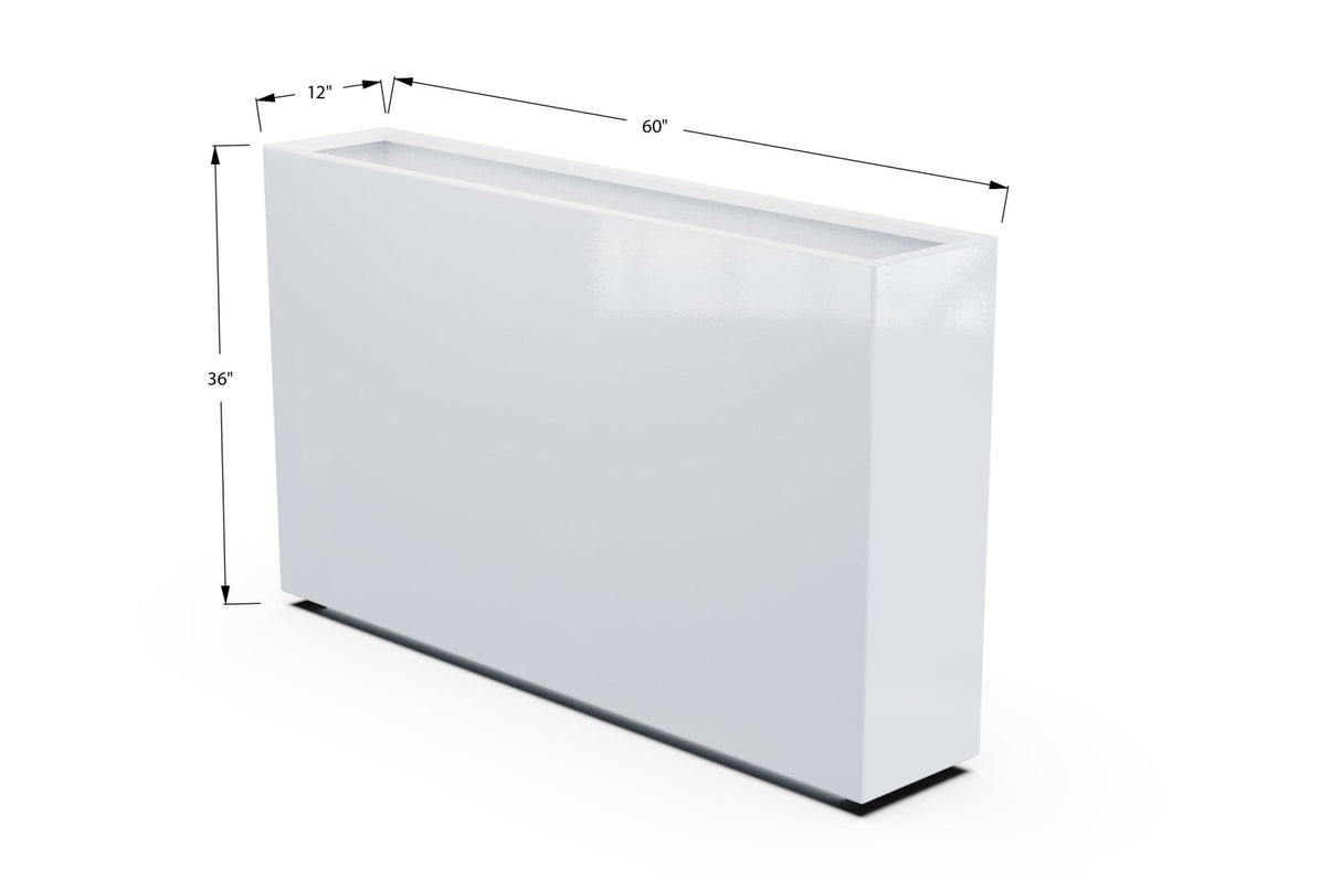 Aluminum Rectangular Planter – 36" Height - Plantercraft