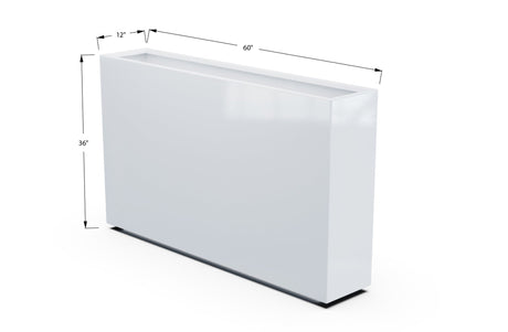 Aluminum Rectangular Planter – 36" Height - Plantercraft