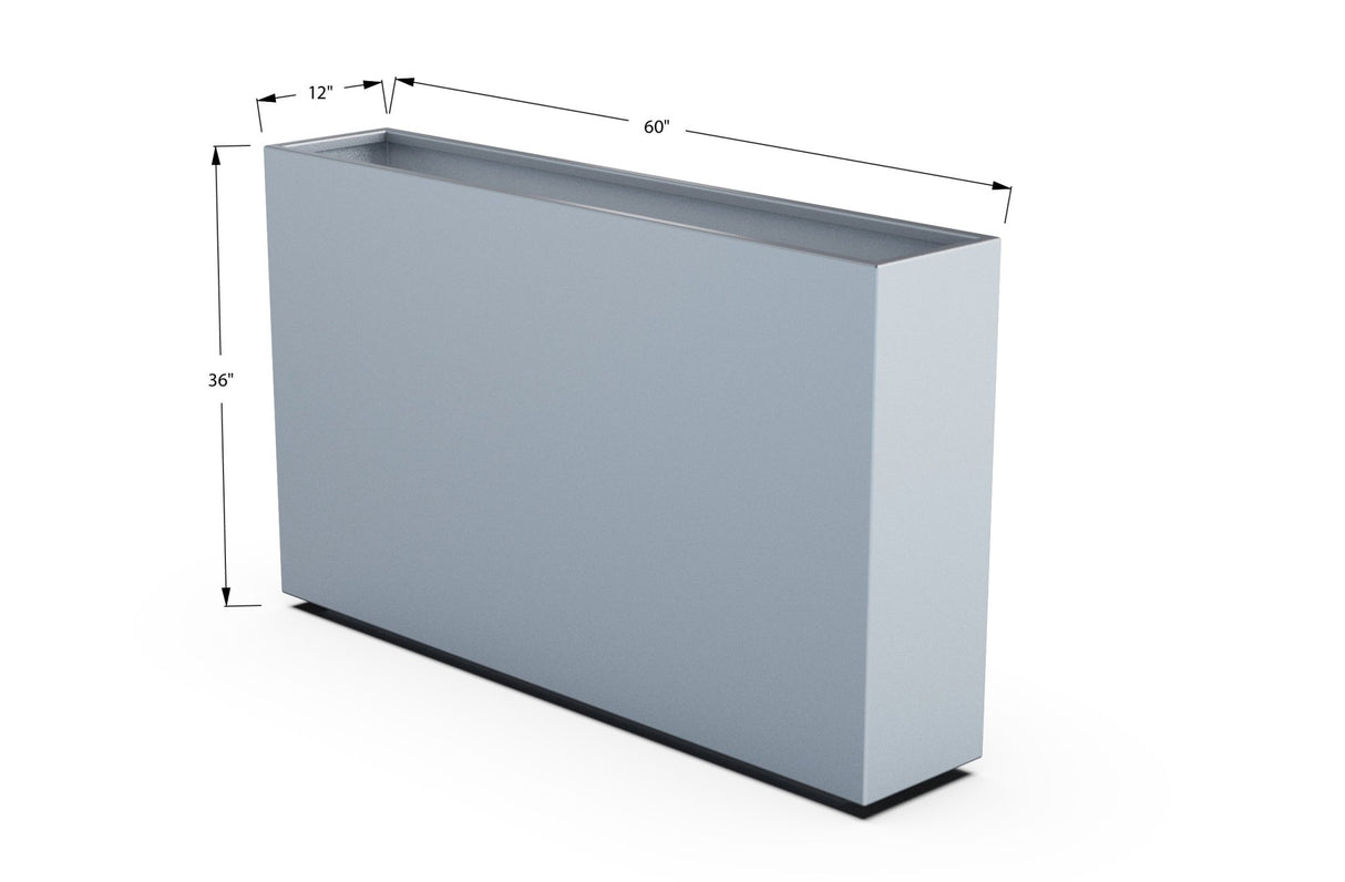 Aluminum Rectangular Planter – 36" Height - Plantercraft
