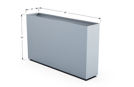Aluminum Rectangular Planter – 36" Height - Plantercraft