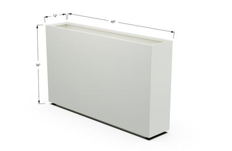 Aluminum Rectangular Planter – 36" Height - Plantercraft