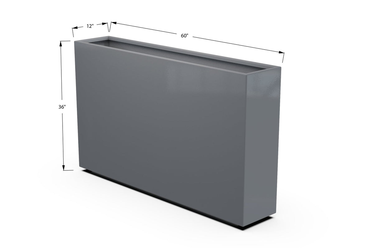 Aluminum Rectangular Planter – 36" Height - Plantercraft