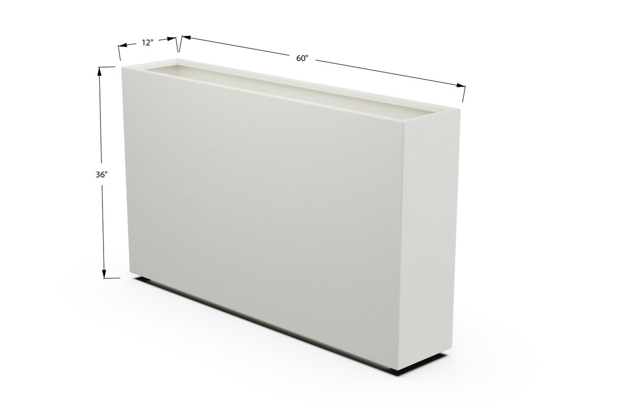 Aluminum Rectangular Planter – 36" H