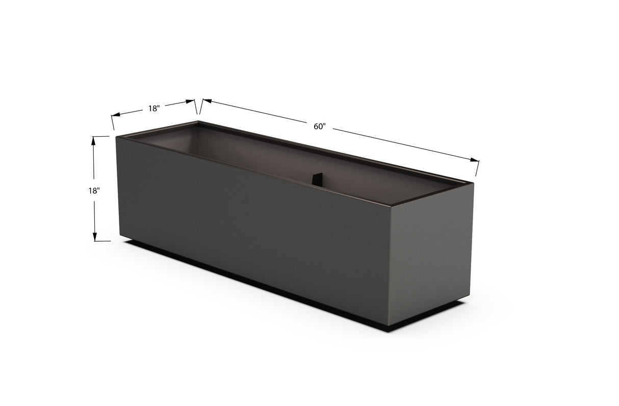 Aluminum Rectangular Planter – 12" to 20" H