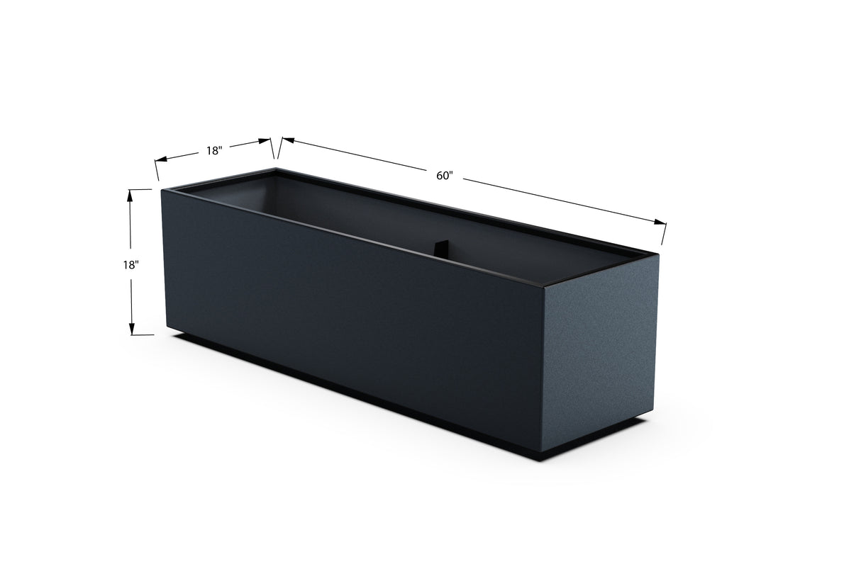 Aluminum Rectangular Planter – 12" to 20" H