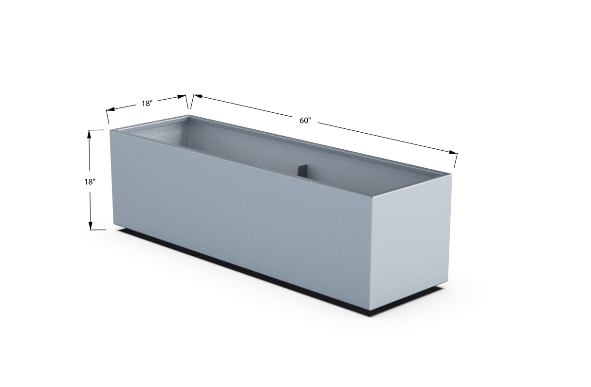 Aluminum Rectangular Planter – 12" to 20" H