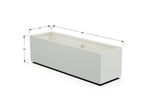 Aluminum Rectangular Planter – 12" to 20" H