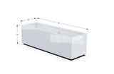 Aluminum Rectangular Planter – 12" to 20" H