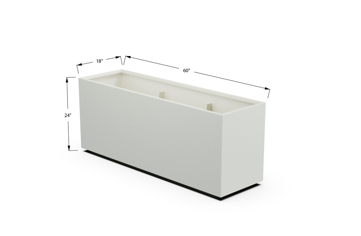 30% OFF Aluminum Rectangular Planter – 84" x 18" x 24"