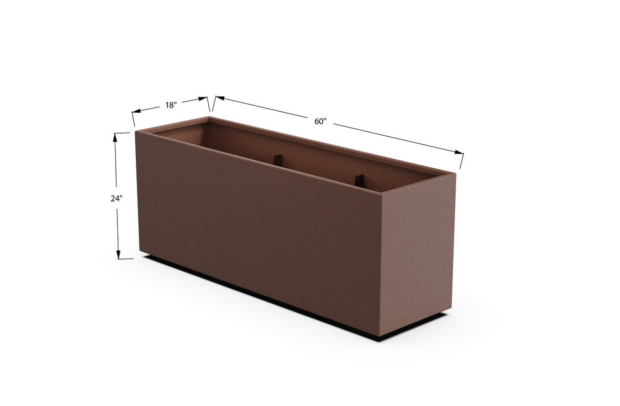 30% OFF Aluminum Rectangular Planter – 84" x 18" x 24"