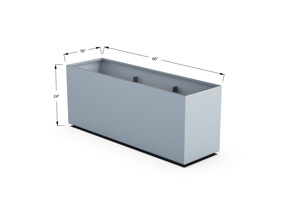 30% OFF Aluminum Rectangular Planter – 84" x 18" x 24"
