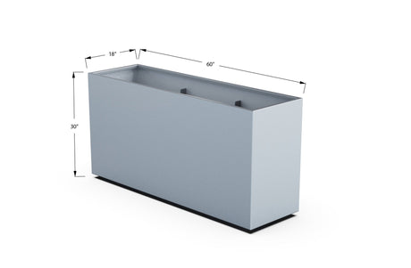 Aluminum Rectangular Planter – 30" Height - Plantercraft