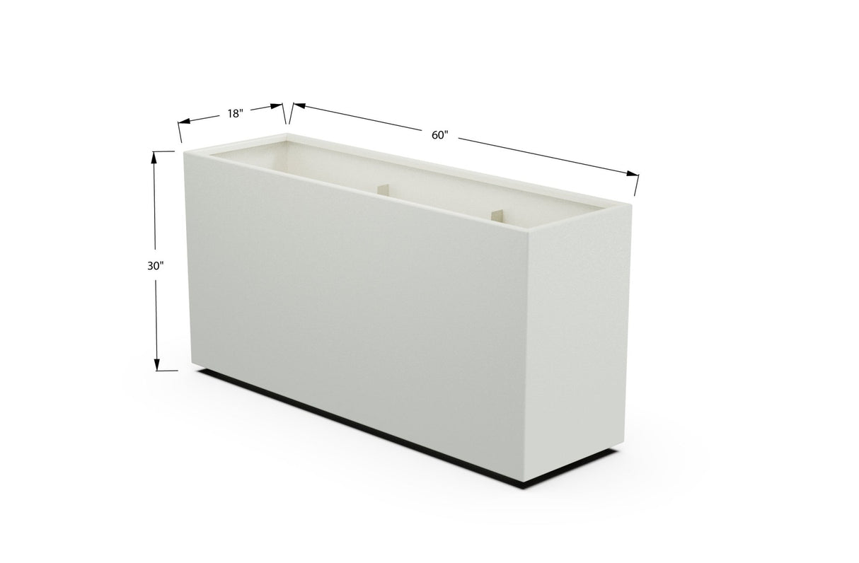 Aluminum Rectangular Planter – 30" Height - Plantercraft
