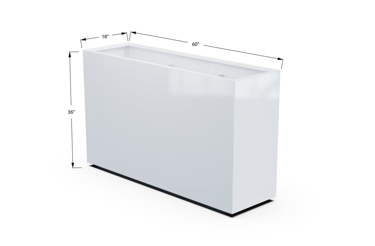 Aluminum Rectangular Planter – 36" Height - Plantercraft