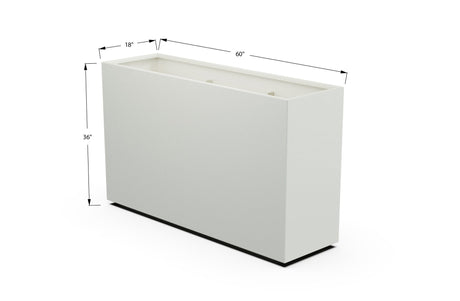 Aluminum Rectangular Planter – 36" Height - Plantercraft