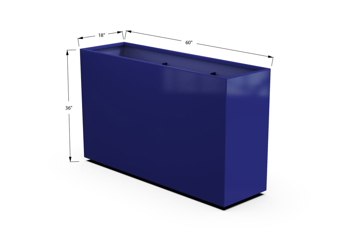 Aluminum Rectangular Planter – 36" Height - Plantercraft