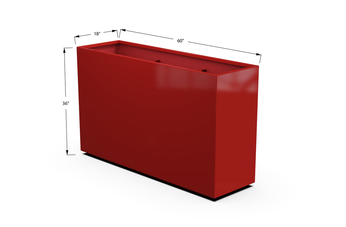 Aluminum Rectangular Planter – 36" H