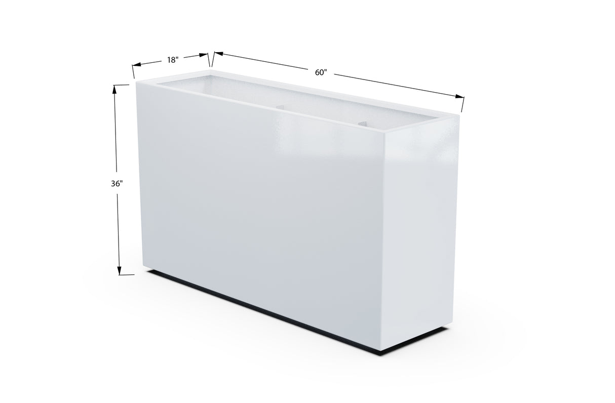 Aluminum Rectangular Planter – 36" H