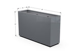 Aluminum Rectangular Planter – 36" Height - Plantercraft