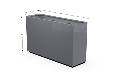 Aluminum Rectangular Planter – 36" Height - Plantercraft