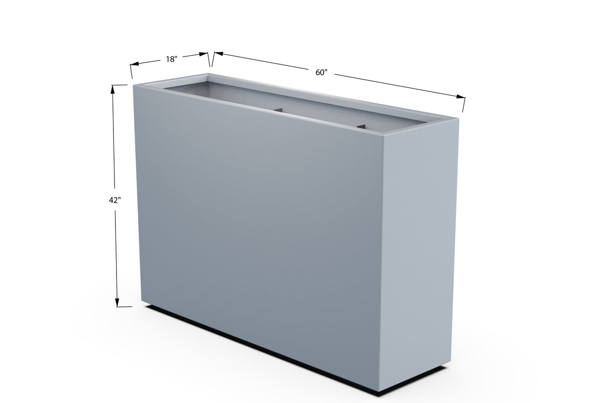 30% OFF Aluminum Rectangular Planter – 60" x 18" x 42"
