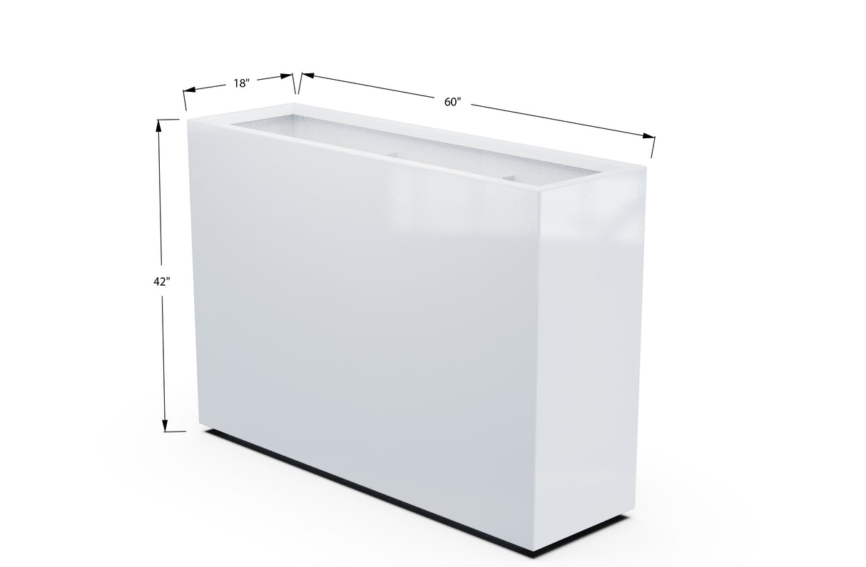 30% OFF Aluminum Rectangular Planter – 60" x 18" x 42"