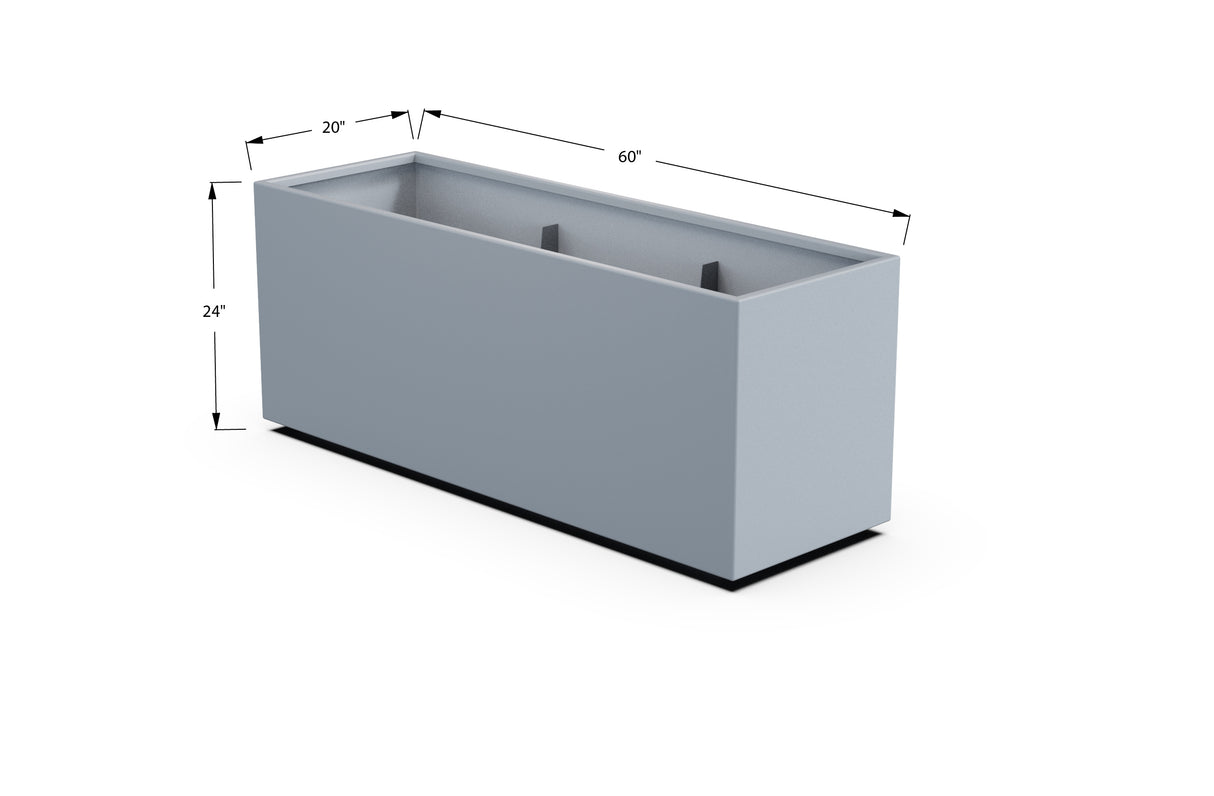 30% OFF Aluminum Rectangular Planter – 84" x 18" x 24"