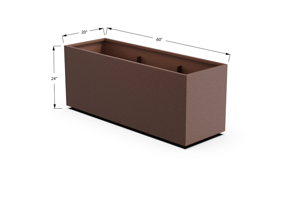 30% OFF Aluminum Rectangular Planter – 84" x 18" x 24"
