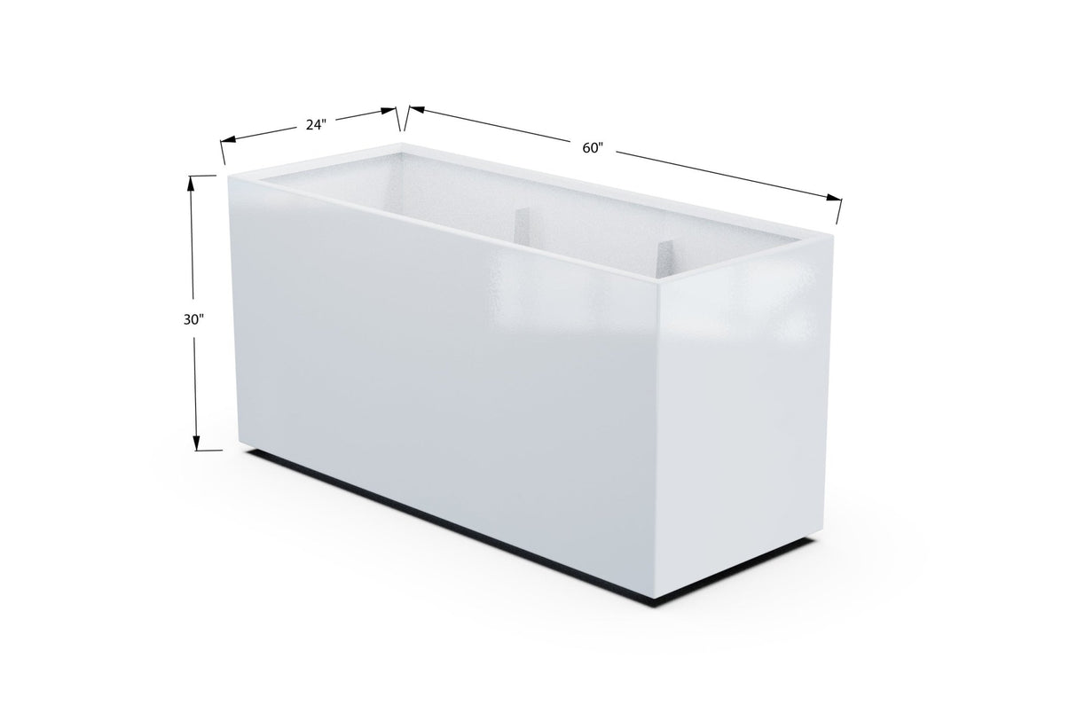 Aluminum Rectangular Planter – 30" Height - Plantercraft