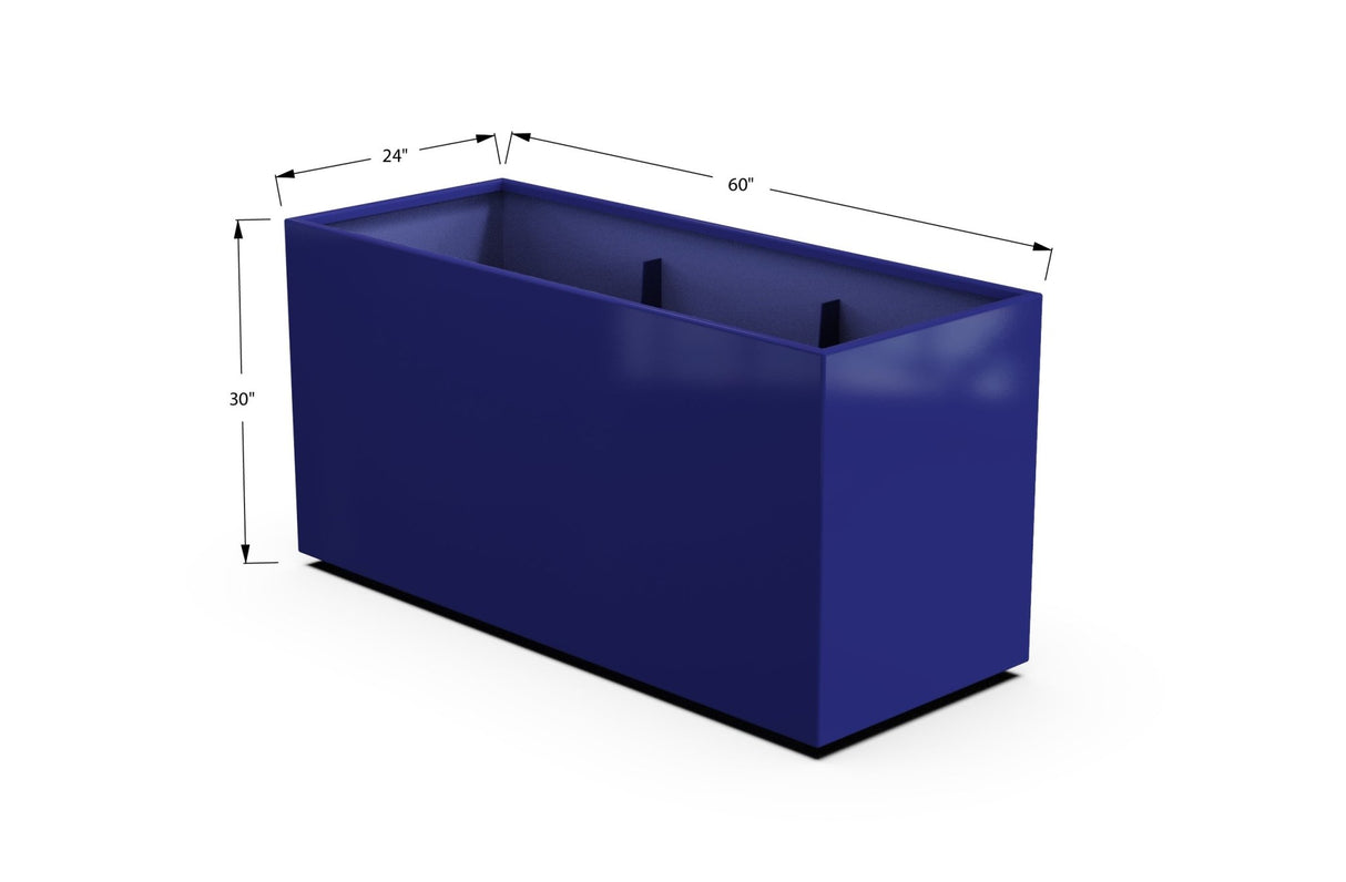 Aluminum Rectangular Planter – 30" Height - Plantercraft