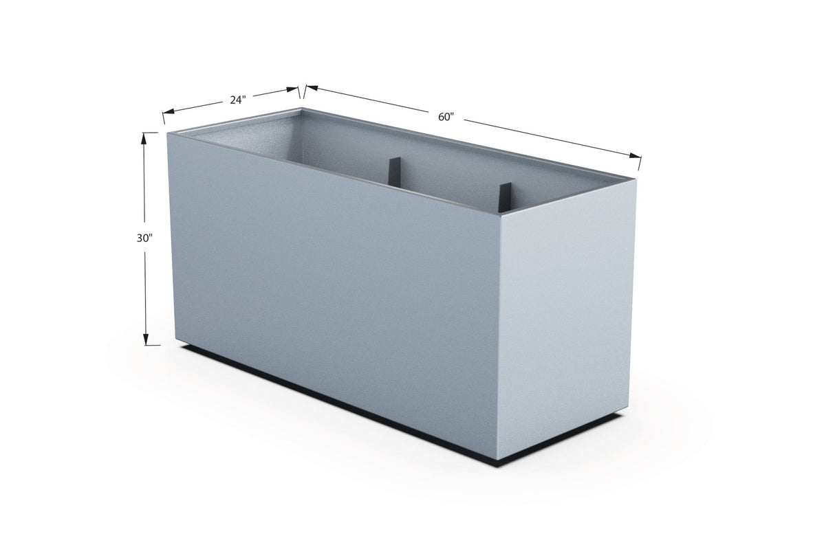 Aluminum Rectangular Planter – 30" Height - Plantercraft