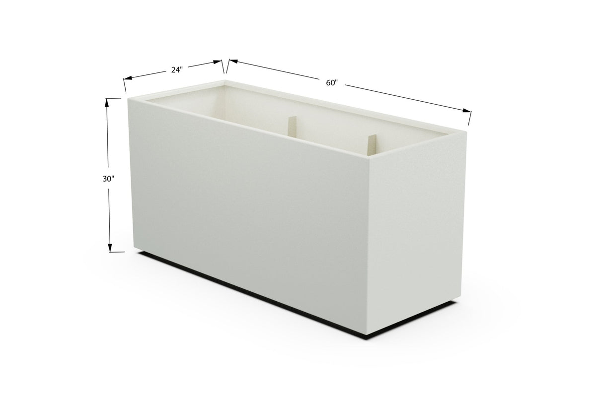 Aluminum Rectangular Planter – 30" Height - Plantercraft
