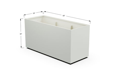 Aluminum Rectangular Planter – 30" Height - Plantercraft