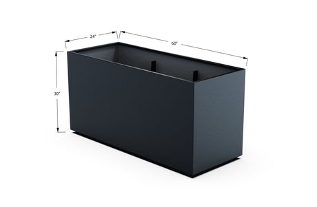Aluminum Rectangular Planter – 30" Height - Plantercraft