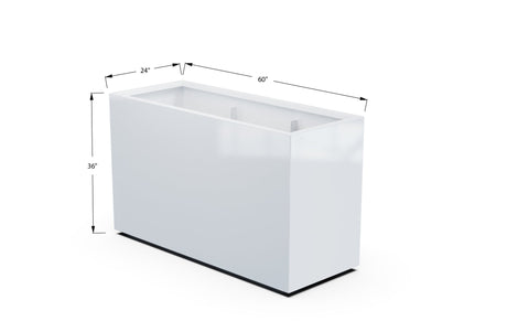 Aluminum Rectangular Planter – 36" Height - Plantercraft