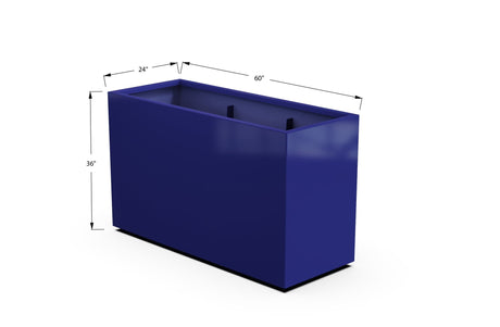 Aluminum Rectangular Planter – 36" Height - Plantercraft