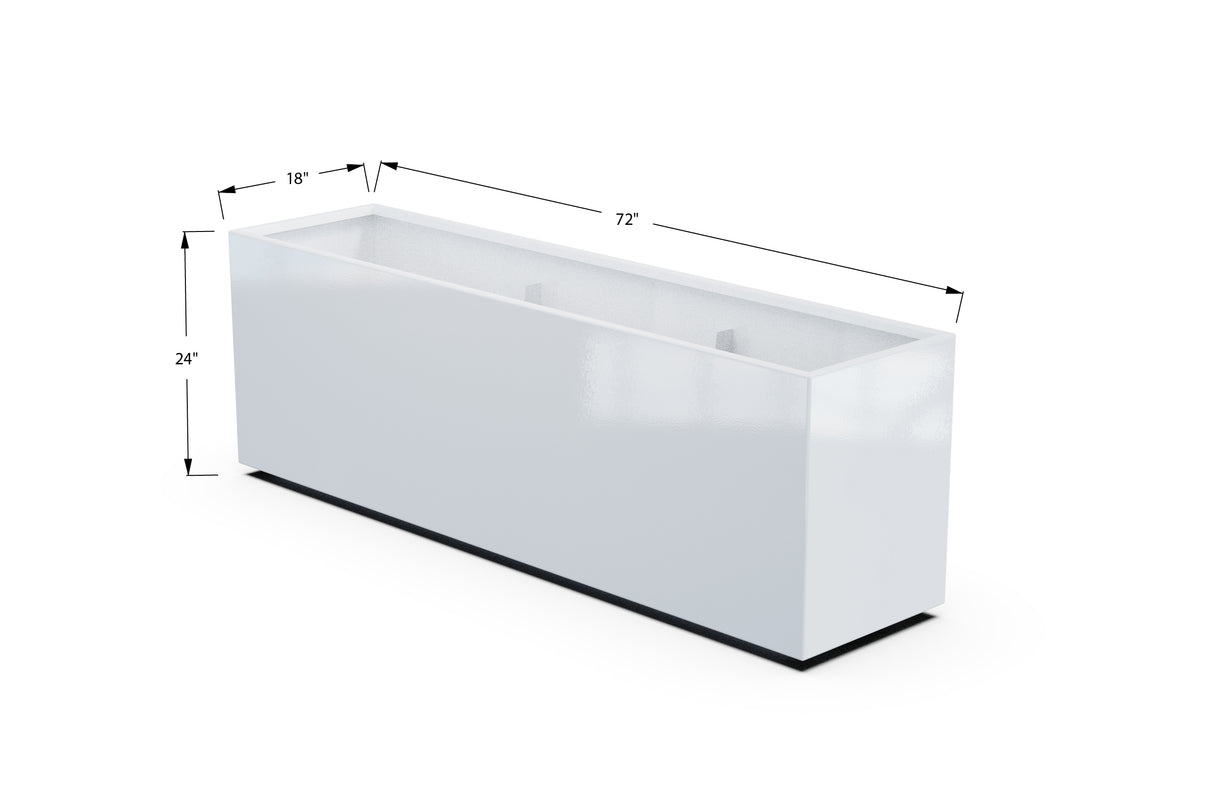 30% OFF Aluminum Rectangular Planter – 84" x 18" x 24"