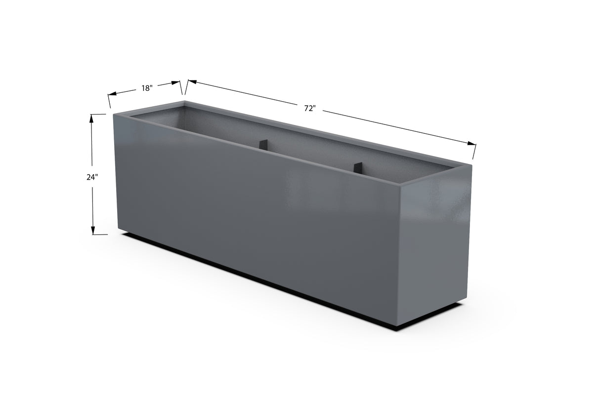 30% OFF Aluminum Rectangular Planter – 84" x 18" x 24"