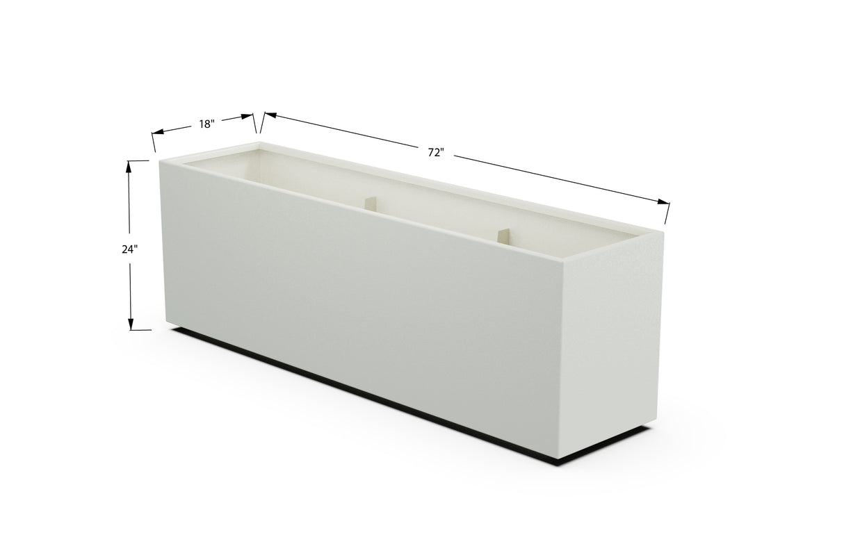 30% OFF Aluminum Rectangular Planter – 84" x 18" x 24"