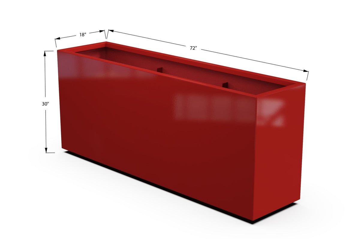Aluminum Rectangular Planter – 30" H - Plantercraft