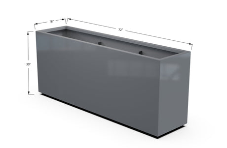 Aluminum Rectangular Planter – 30" Height - Plantercraft