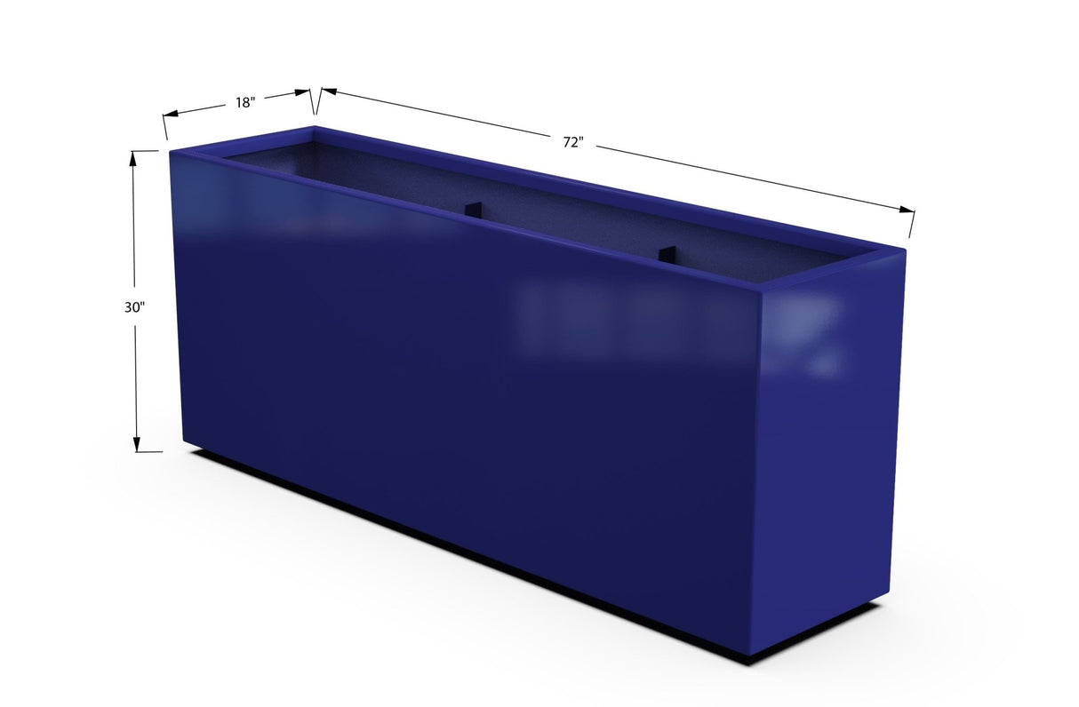 Aluminum Rectangular Planter – 30" Height - Plantercraft