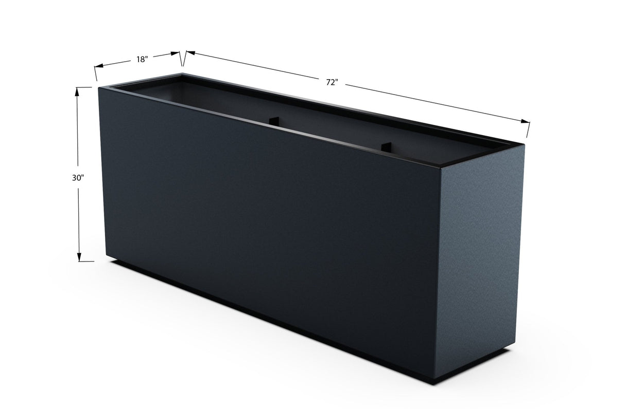 Aluminum Rectangular Planter – 30" Height - Plantercraft
