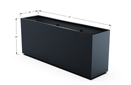 Aluminum Rectangular Planter – 30" Height - Plantercraft
