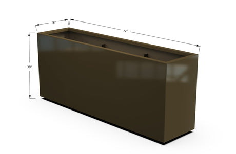 Aluminum Rectangular Planter – 30" Height - Plantercraft