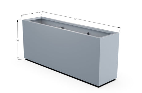Aluminum Rectangular Planter – 30" Height - Plantercraft