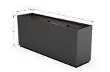 Aluminum Rectangular Planter – 30" Height - Plantercraft